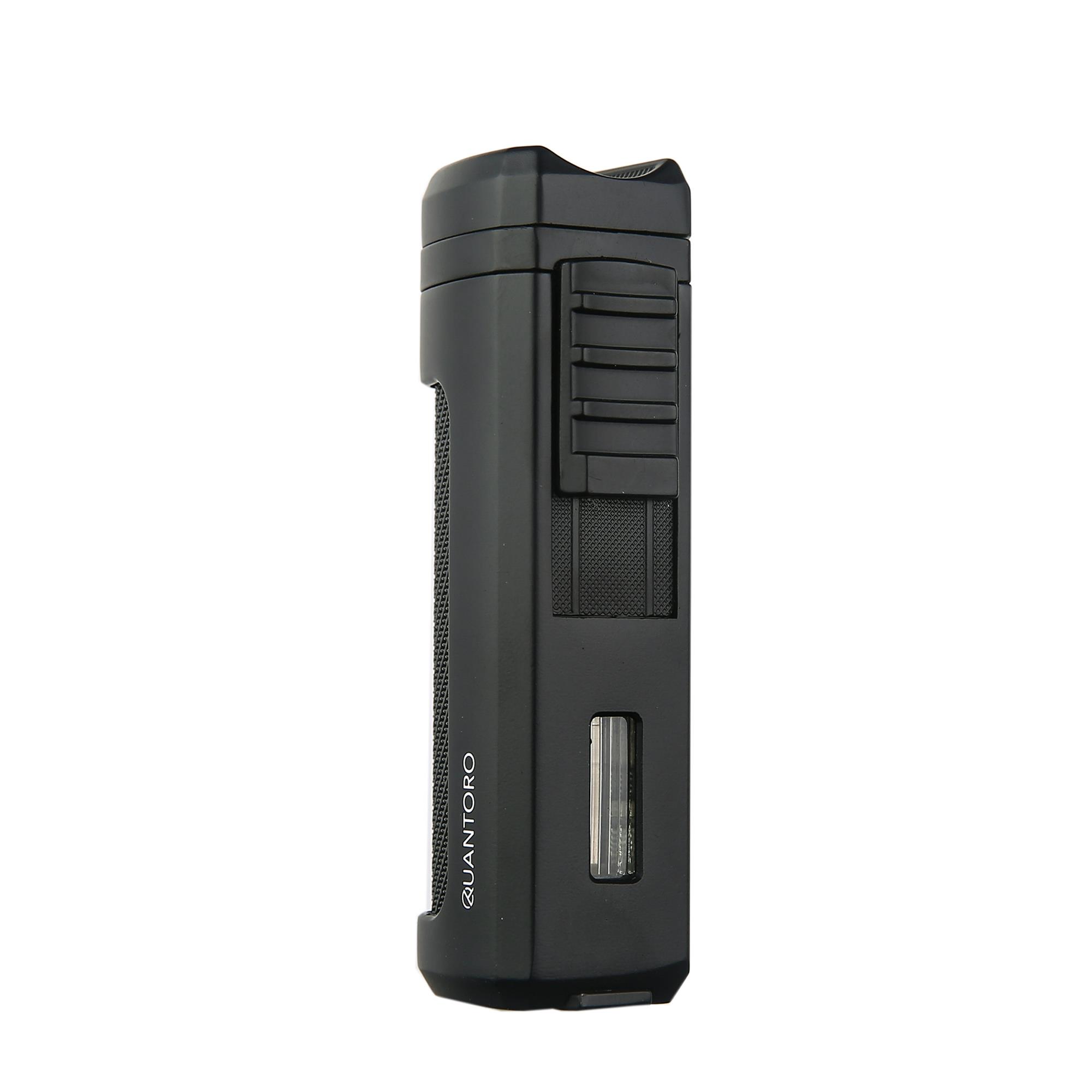 Quantoro 05-46 Üçlü Jet Alev Puro Delicili Puro Çakmağı/Black