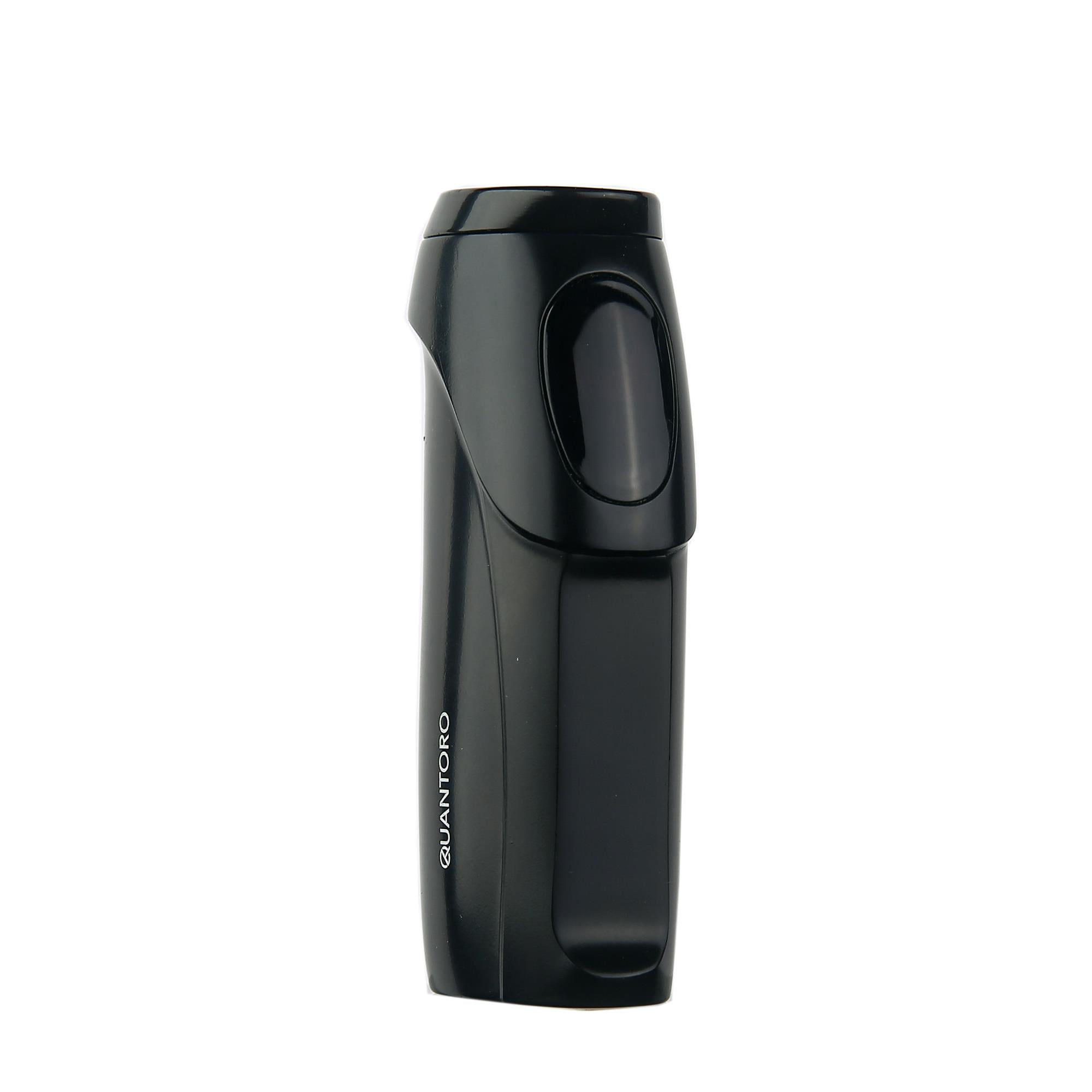 Quantoro 05-51 Elektronik Şarjlı Üçlü Jet Alev Puro Çakmağı/Black  