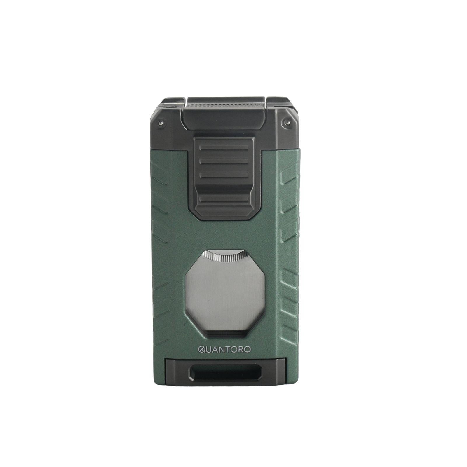 Quantoro 05-63 Puro Kesicili Delicili Üçlü Jet Alev Puro Çakmağı/Green