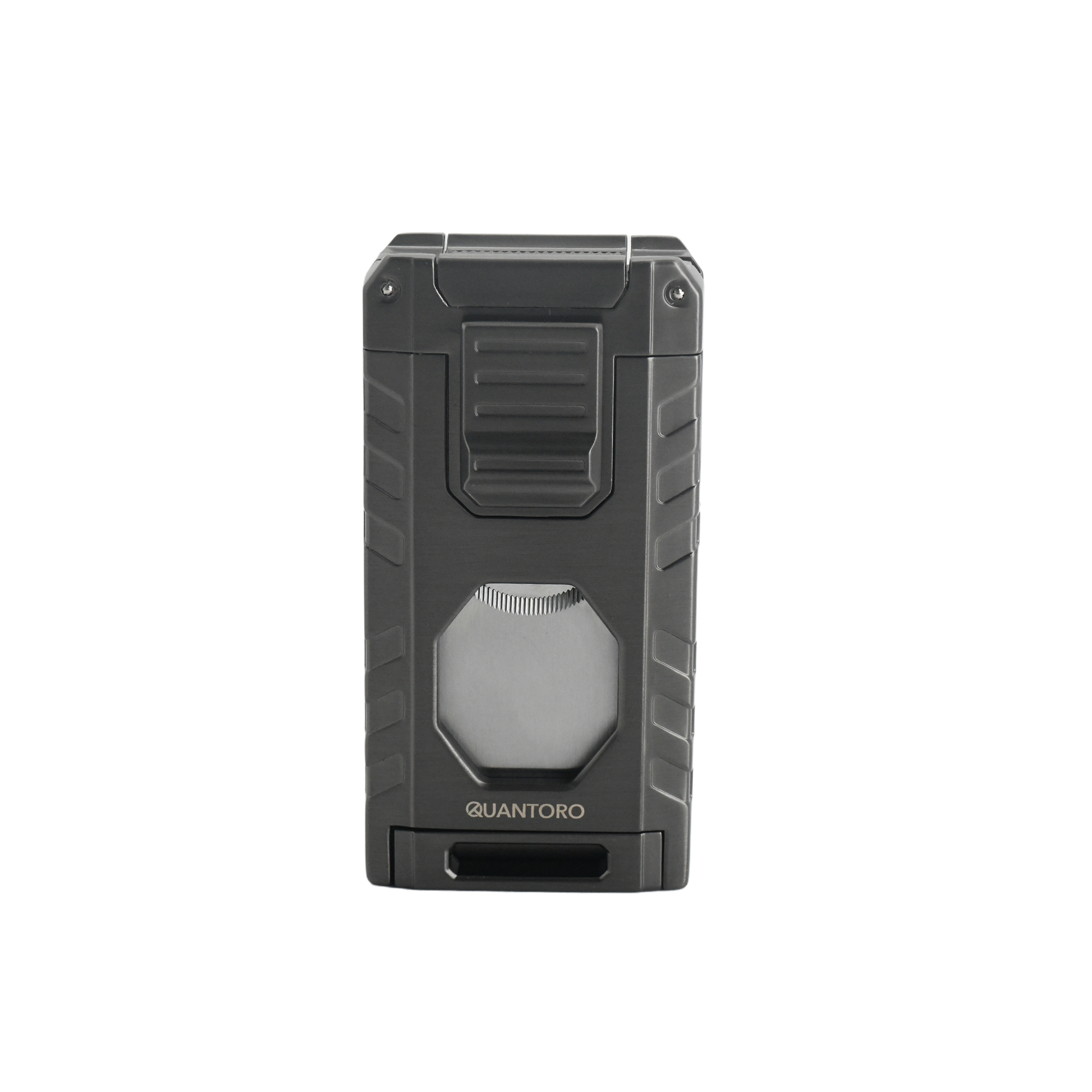 Quantoro 05-63 Puro Kesicili Delicili Üçlü Jet Alev Puro Çakmağı/Gunmetal