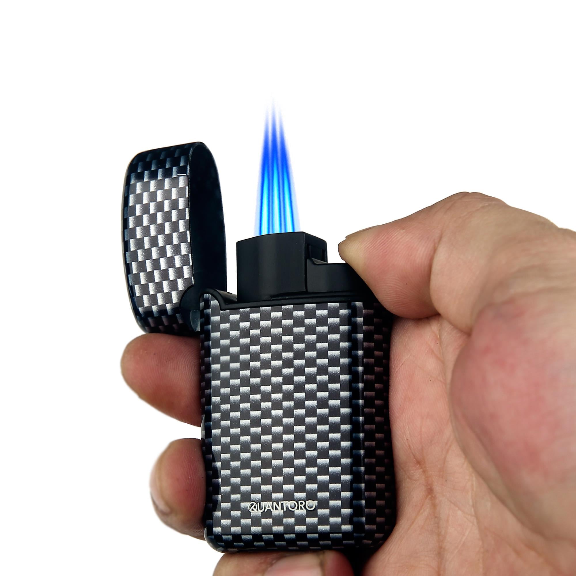 Quantoro Delicili Üçlü Jet Alev Blue Carbon Puro Çakmağı 05-30 