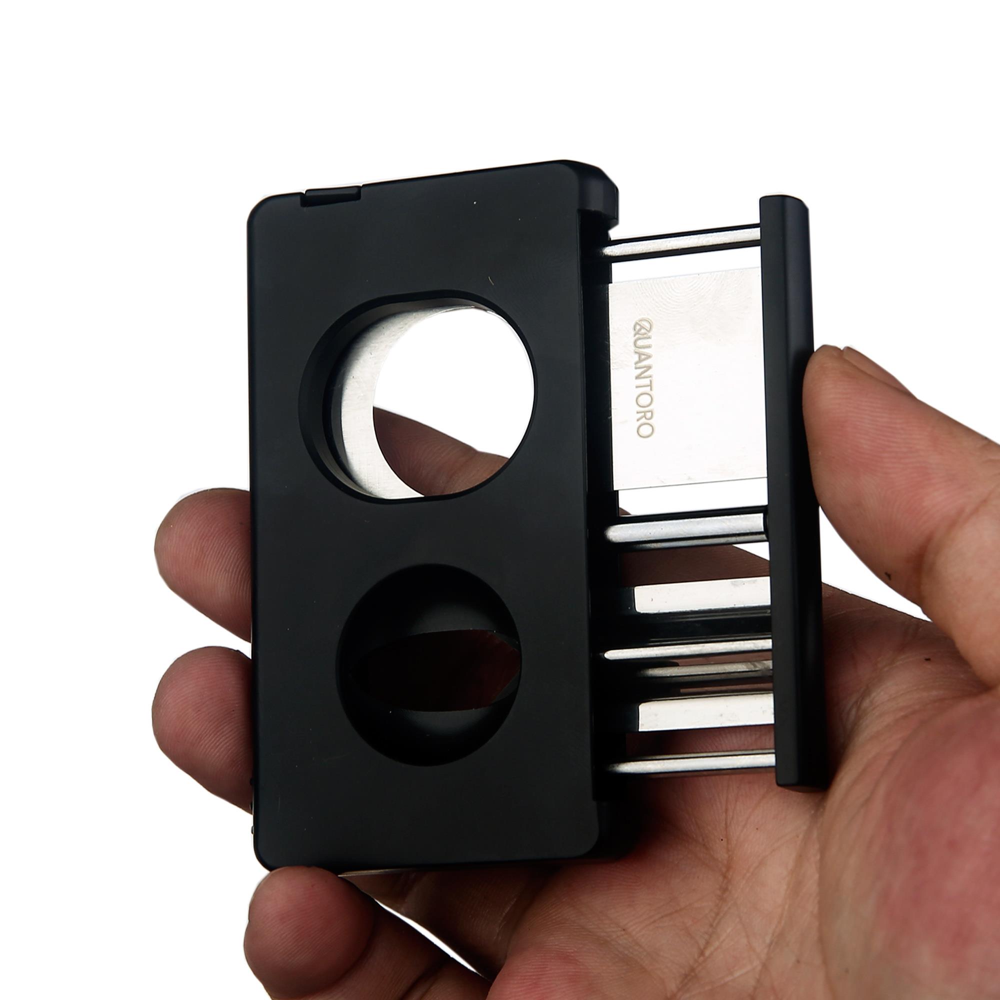 Quantoro QC-12 Düz/V-Kesim Puro Delicili İğneli Kesici /Black Carbon