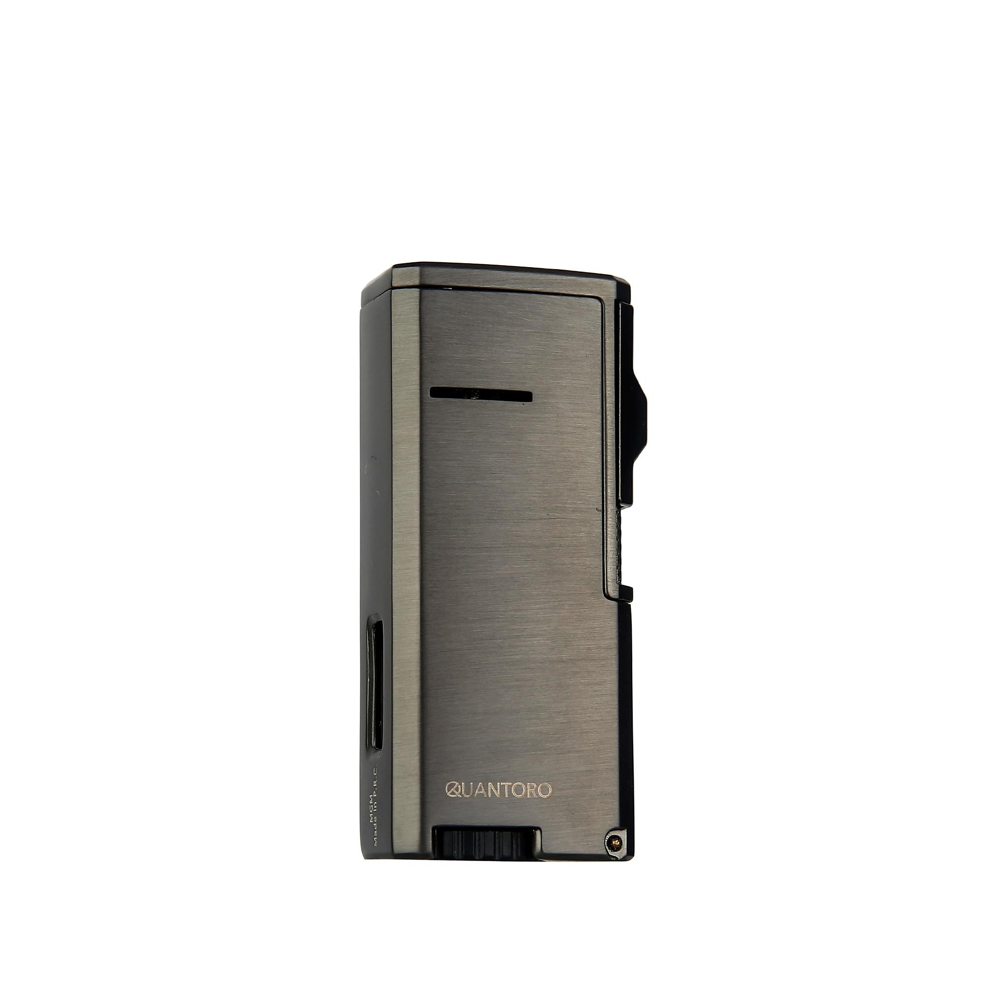 Quantoro 05-40 Üçlü Jet Alev Puro Delicili Gunmetal Puro Çakmağı 