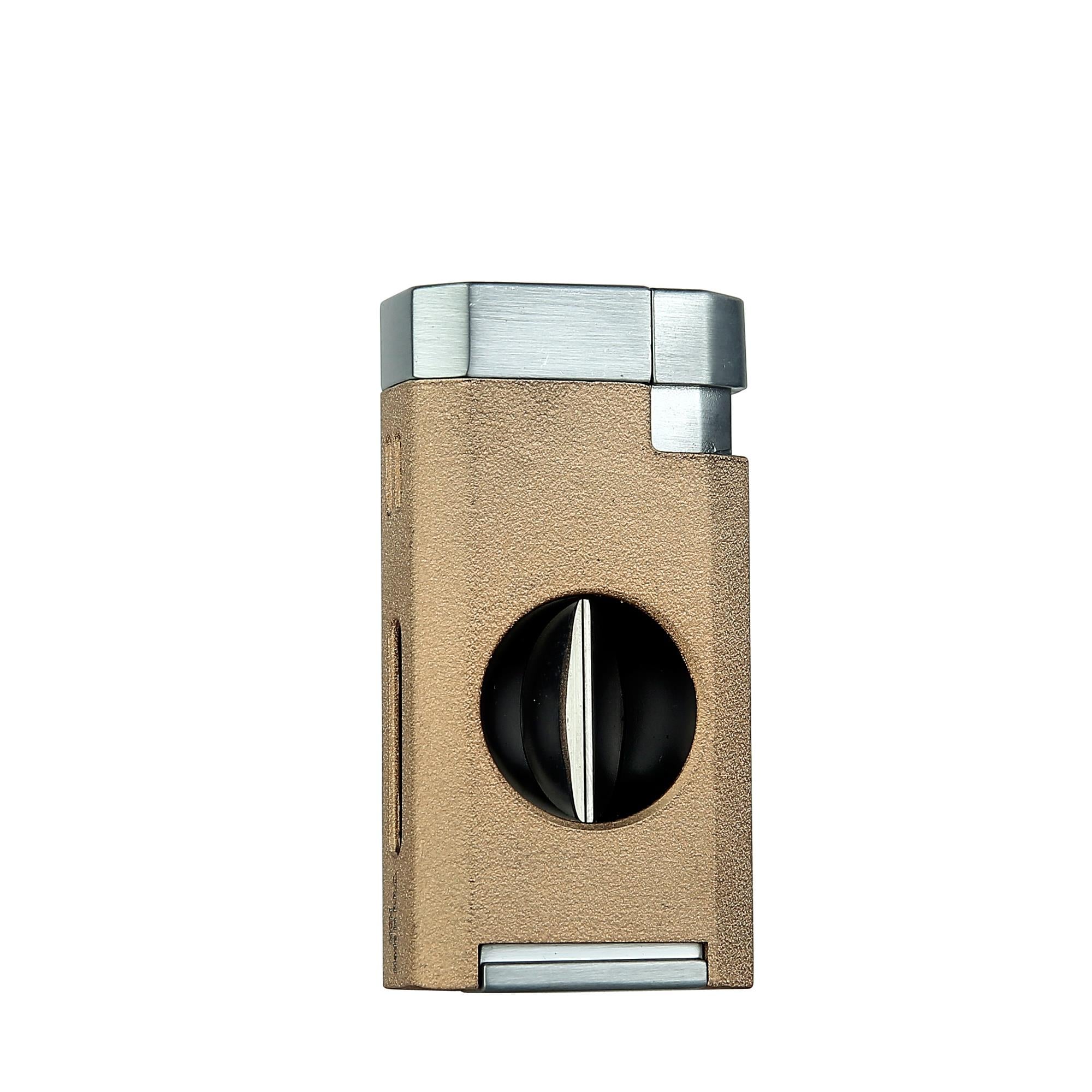 Quantoro 05-39 Üçlü Jet Alev Puro Kesicili Chrome/Gold Puro Çakmağı 