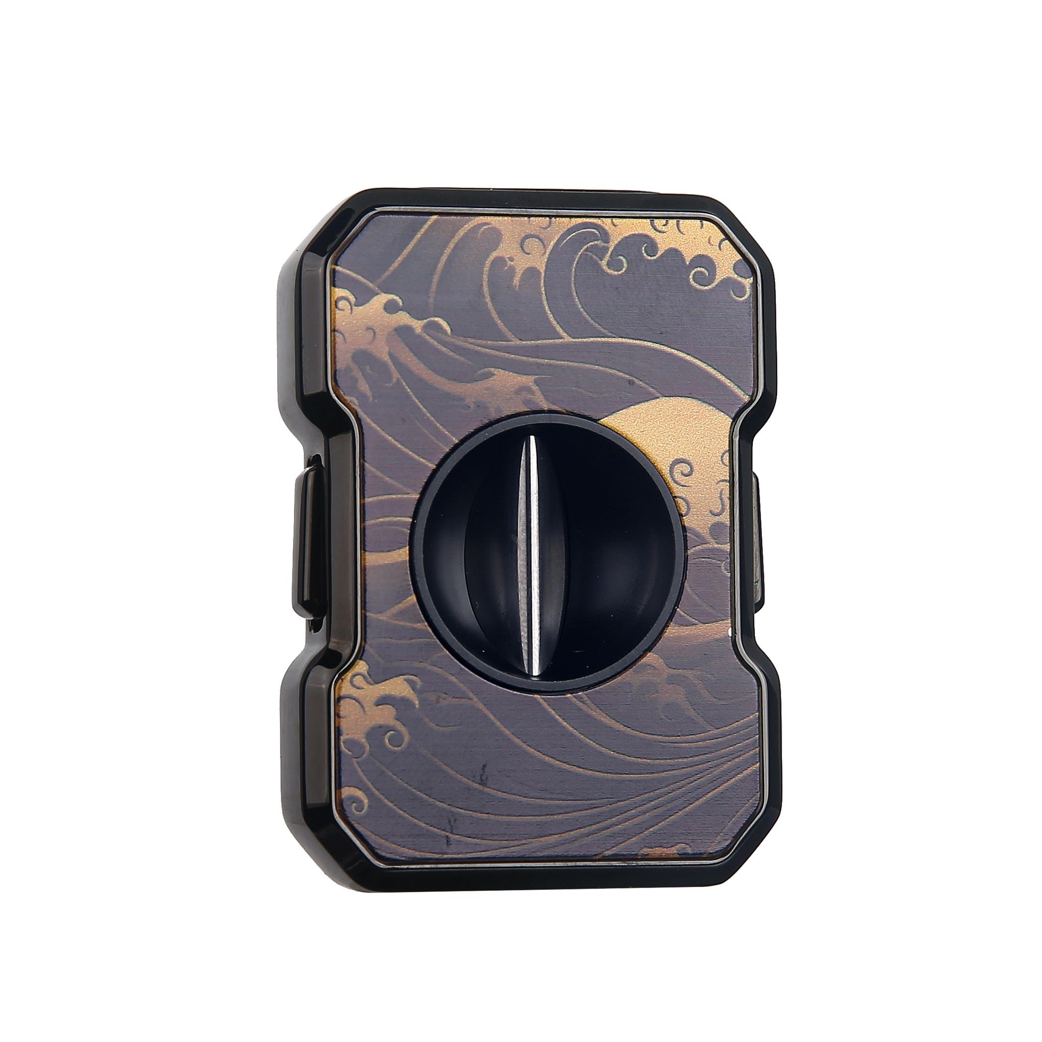 QUANTUM V-Cut Puro Kesici Gunmetal-Gold-Wave