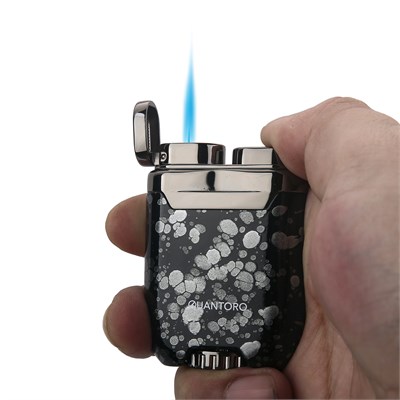 04-21 Single Torch Jet Alevli Puro/Sigara Çakmağı / Dots Black