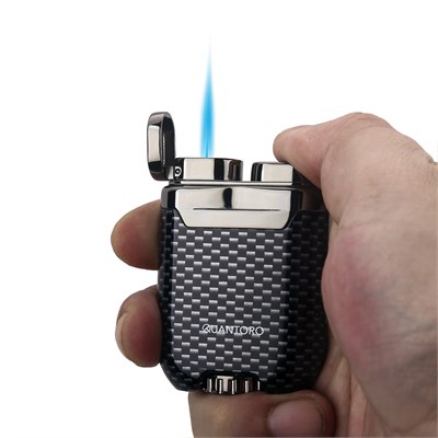 04-21 Single Torch Jet Alevli Puro/Sigara Çakmağı /Carbon