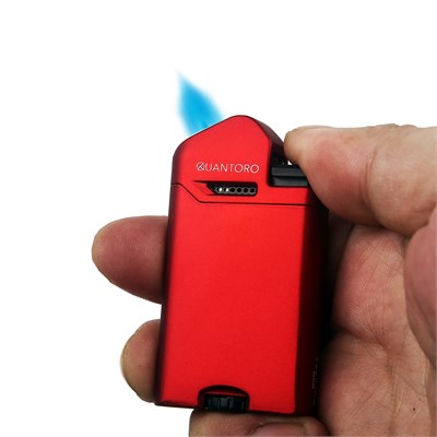 04-5 Single Perde Alevli Metal Puro Çakmağı / Matte Red
