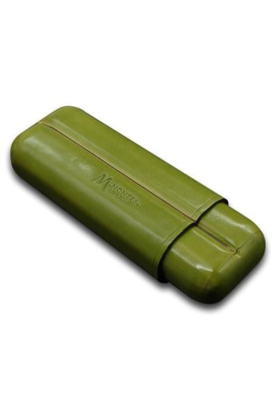 Montes Gerçek Deri El Yapımı Puro Kılıfı Ikili (52 RİNG) Grass