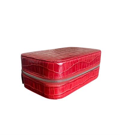 Puro Çantası Kırmızı İçi Sedir Croc Desen