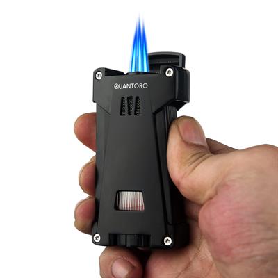 Quantoro 05-47 Delicili Üçlü Jet Alev Puro Çakmağı/Gunmetal