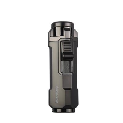 Quantoro 05-53 Üçlü Jet Alev Delicili Puro Çakmağı/Gunmetal