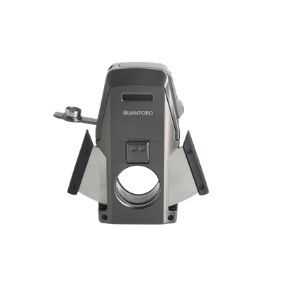 Quantoro 05-62 Puro Kesicili Delicili Çift Jet Alev Puro Çakmağı/Gunmetal