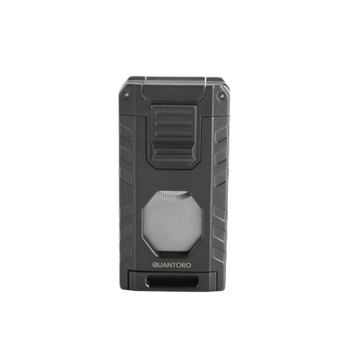 Quantoro 05-63 Puro Kesicili Delicili Üçlü Jet Alev Puro Çakmağı/Gunmetal