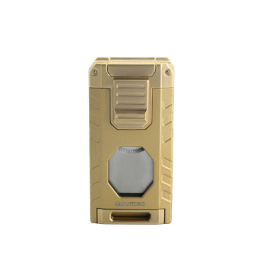 Quantoro 05-63 Puro Kesicili Delicili Üçlü Jet Alev Puro Çakmağı/Gold