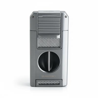 Quantoro 05-64 Puro Kesicili Delicili Çift Jet Alev Çakmağı/Chrome