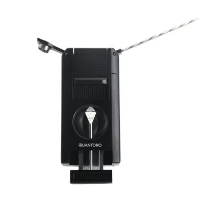 Quantoro 05-64 Puro Kesicili Delicili Çift Jet Alev Çakmağı/Black