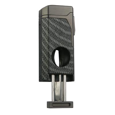 Quantoro 05-31 Gunmetal Kesicili Dörtlü Jet Alev Puro Çakmağı 