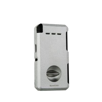 Quantoro 05-32 Kesicili Delicili İğneli Çift Jet Alev Çakmak Grey Crackle