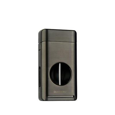 Quantoro 05-35 Puro Kesicili - Puro Dinlendiricili - Üçlü Jet Alev - Gunmetal  Puro Çakmağı 