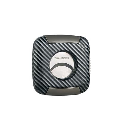 Quantoro QC-11 Kare Çift Bıçaklı Düz Kesim Puro Kesici/Black Carbon