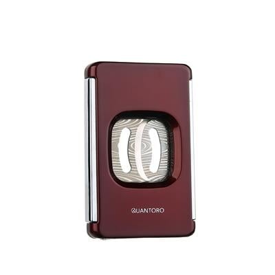 Quantoro QC-13 Damascus Çift Bıçaklı Düz Kesim Puro Kesici  /Red