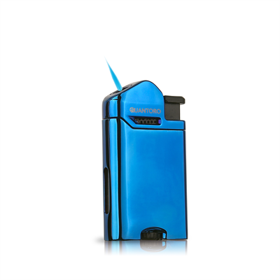Quantoro Single  Jet Alevli Metal Puro Çakmağı Ice Black/Ice Red/Ice Blue MGM 04-4