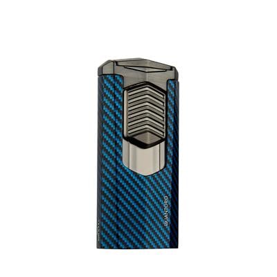 Quantoro 05-41 Üçlü Jet Alev Puro Delicili Blue Carbon Puro Çakmağı 