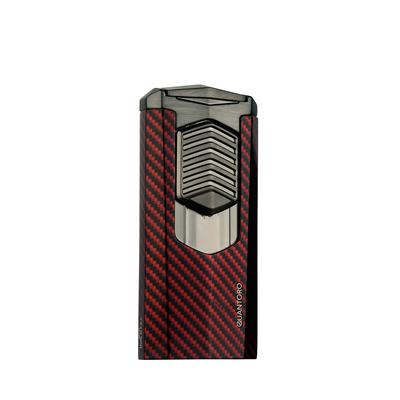 Quantoro 05-41 Üçlü Jet Alev Puro Delicili Red Carbon Puro Çakmağı 