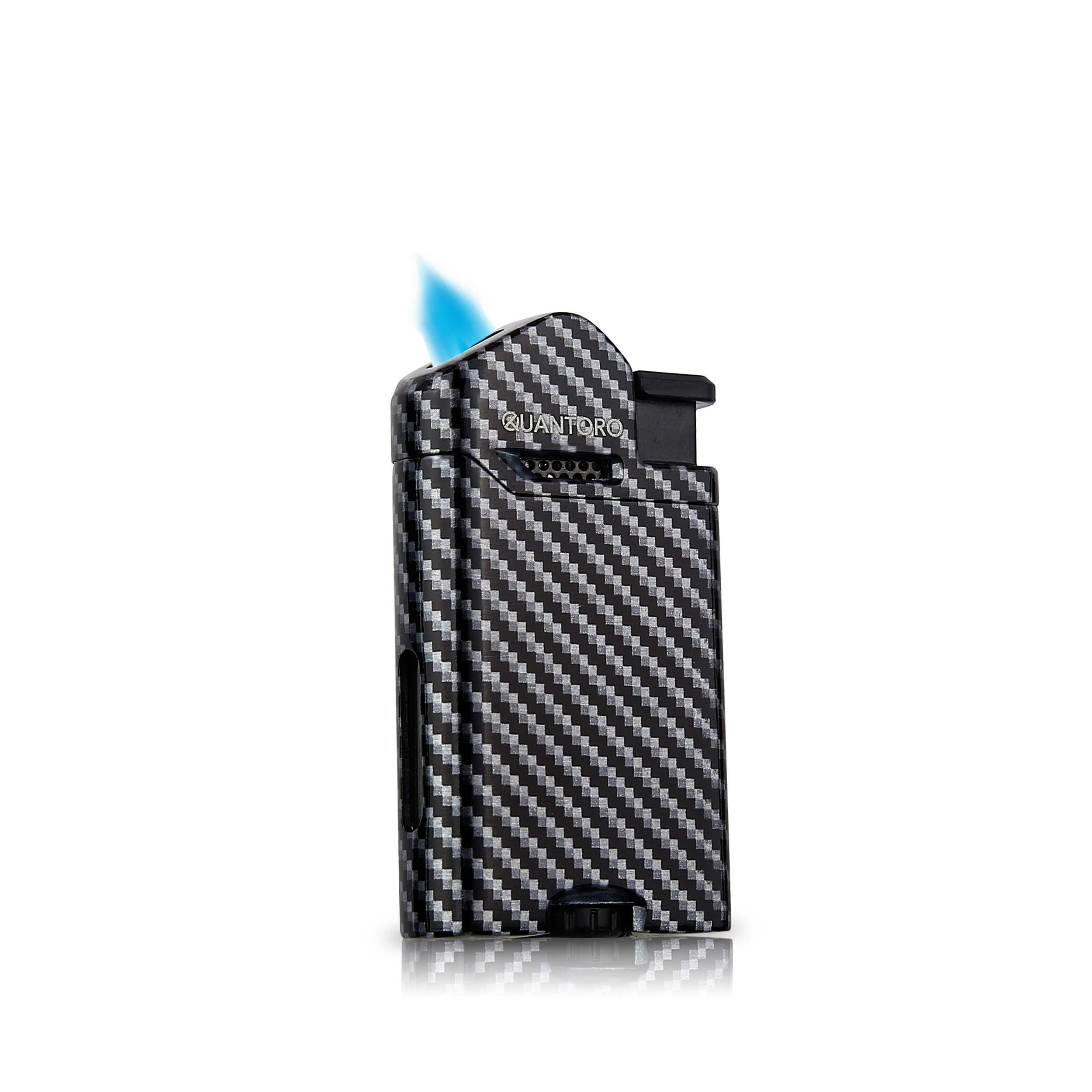 04-5 Single Perde Alevli Metal Puro Çakmağı / Black Carbon