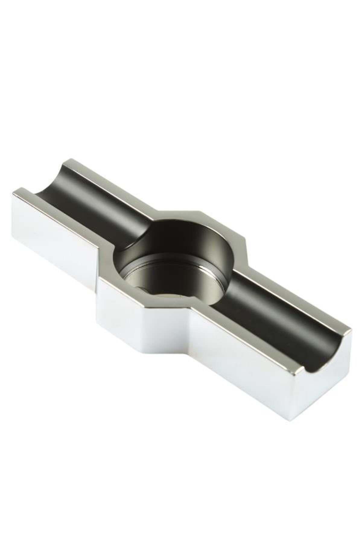 QA Gümüş Metal İkili Puro Küllüğü