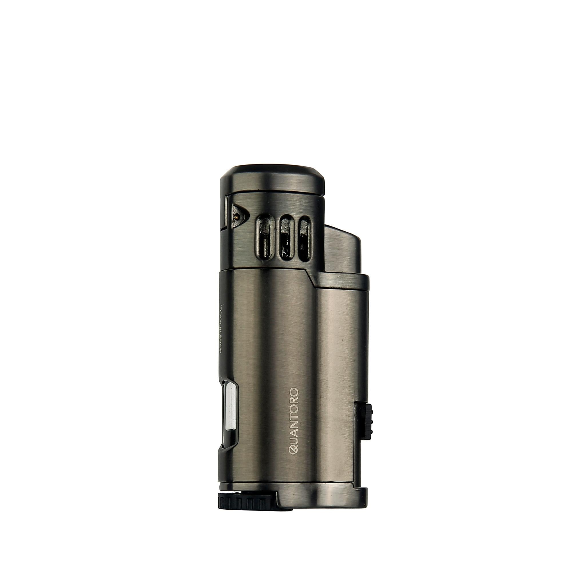 Quantoro 05-43 Üçlü Jet Alev Puro Delicili Puro Çakmağı/Gunmetal
