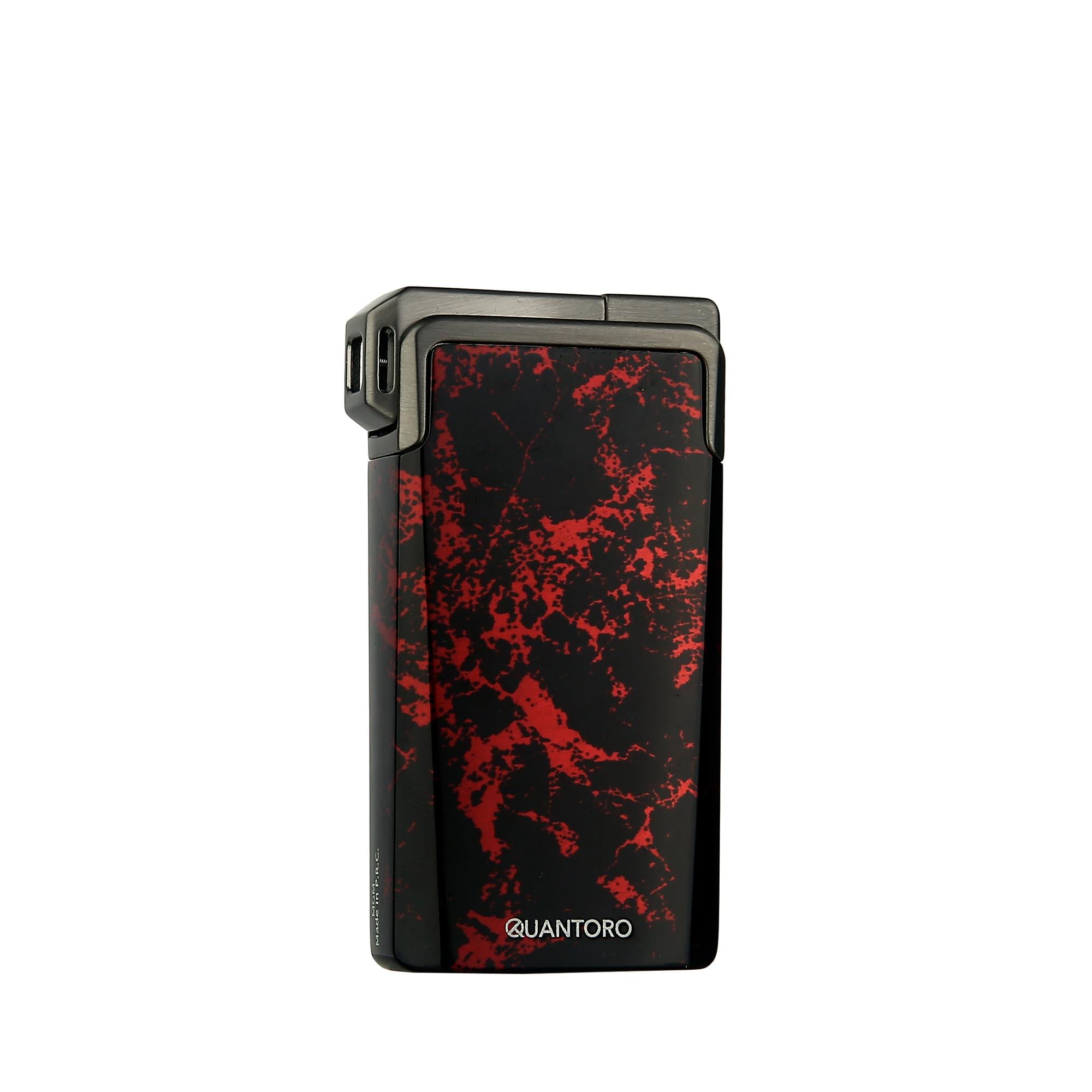 Quantoro 05-44 Soft ve Jet Alev Pipo ve Puro Çakmağı/Red Marble