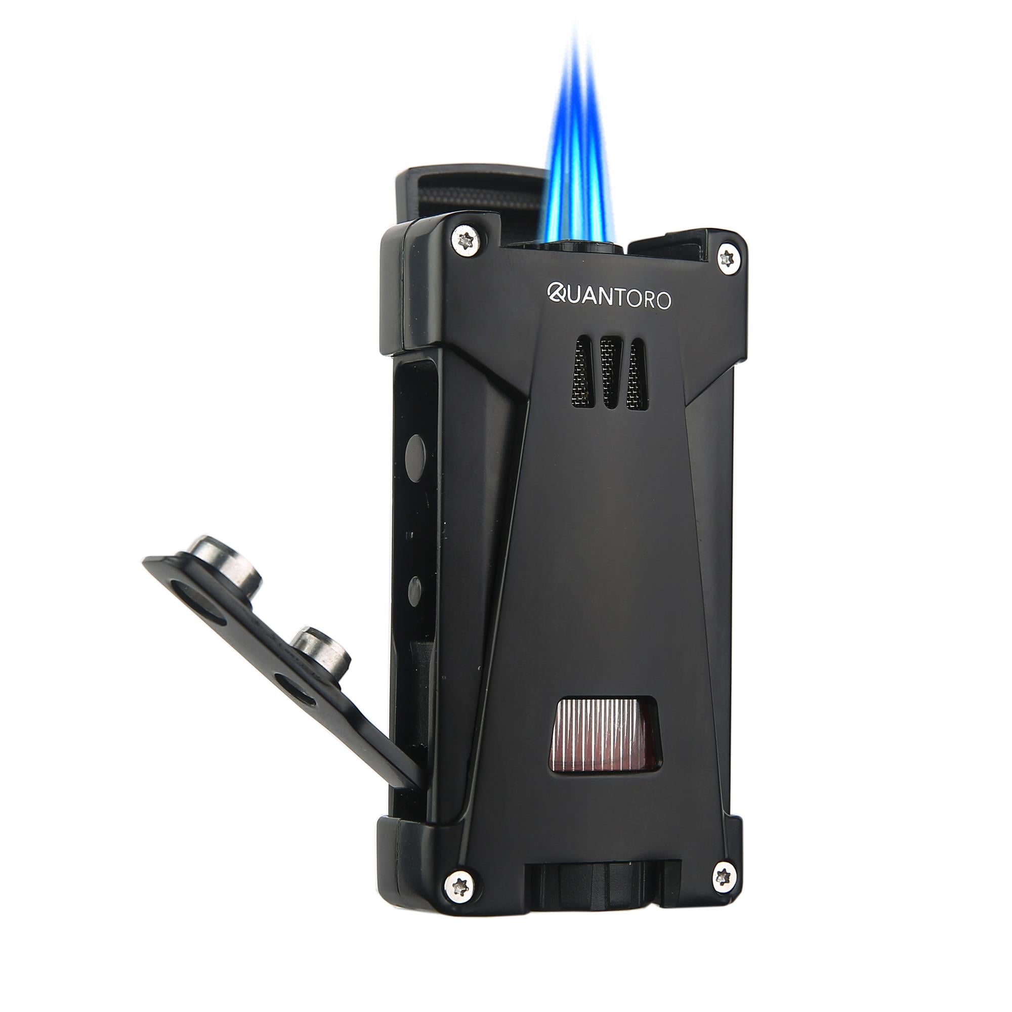 Quantoro 05-47 Delicili Üçlü Jet Alev Puro Çakmağı/Black