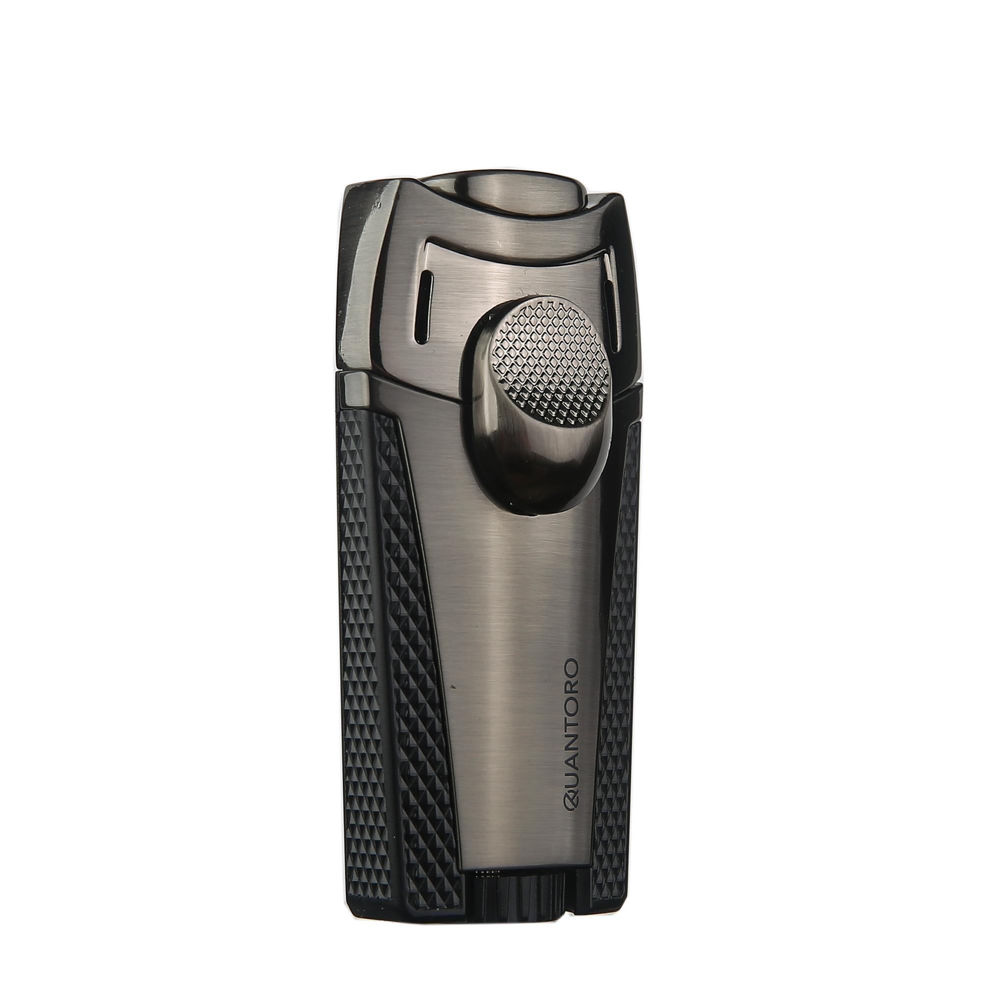 Quantoro 05-49 Çift Jet Alev Puro Çakmağı/Gunmetal