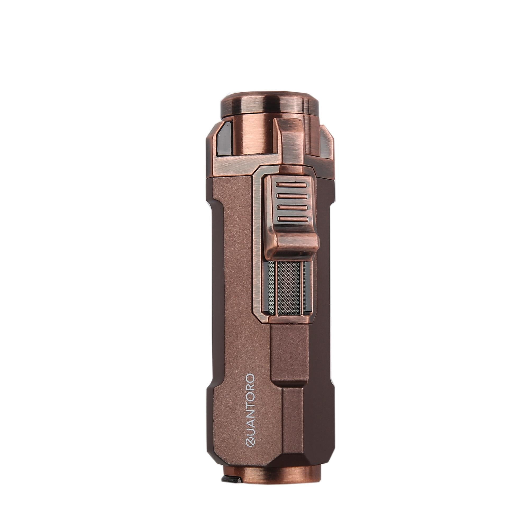 Quantoro 05-53 Üçlü Jet Alev Delicili Puro Çakmağı/Copper