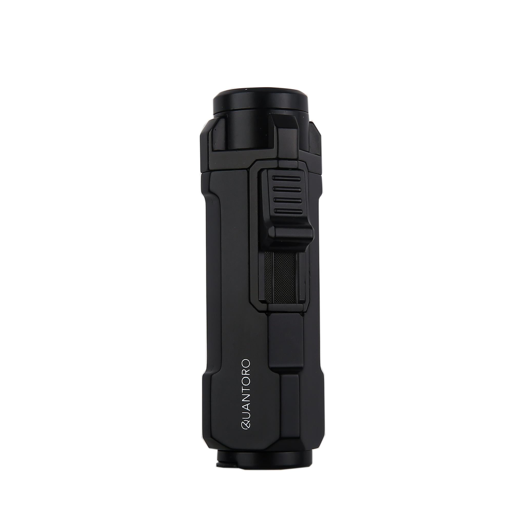 Quantoro 05-53 Üçlü Jet Alev Delicili Puro Çakmağı/Black