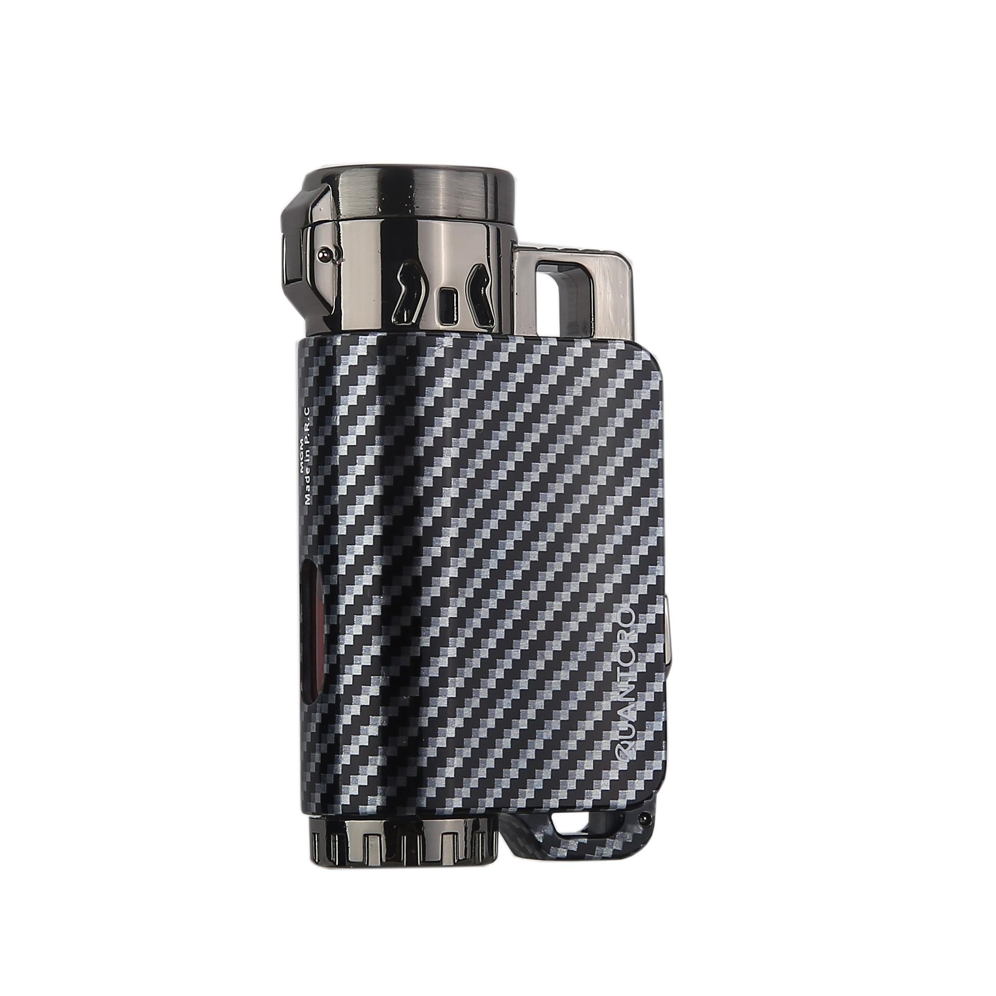 Quantoro 05-54 Üçlü Jet Alev  Puro Çakmağı/Black Carbon