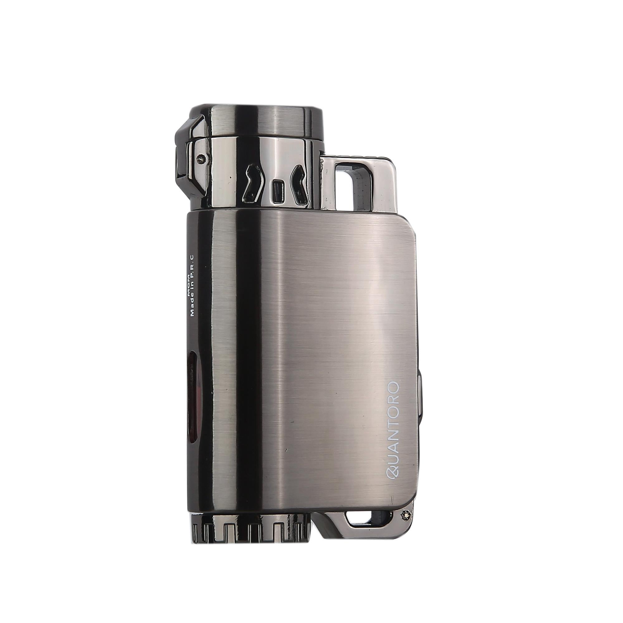 Quantoro 05-54 Üçlü Jet Alev  Puro Çakmağı/Gunmetal