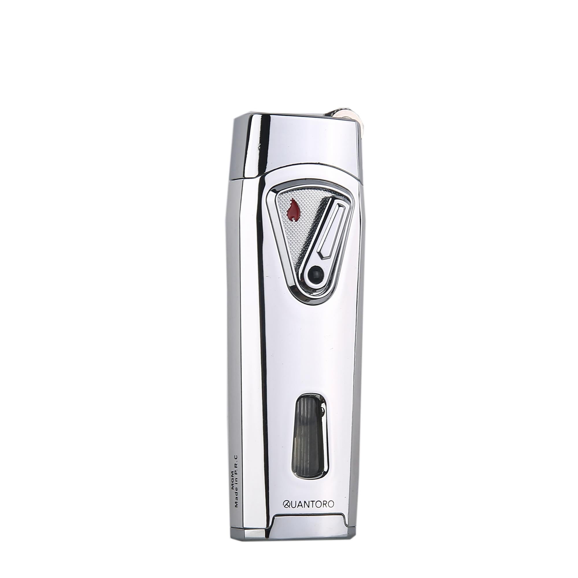 Quantoro 05-55 Çift Jet Alev  Puro Çakmağı/Ice Silver