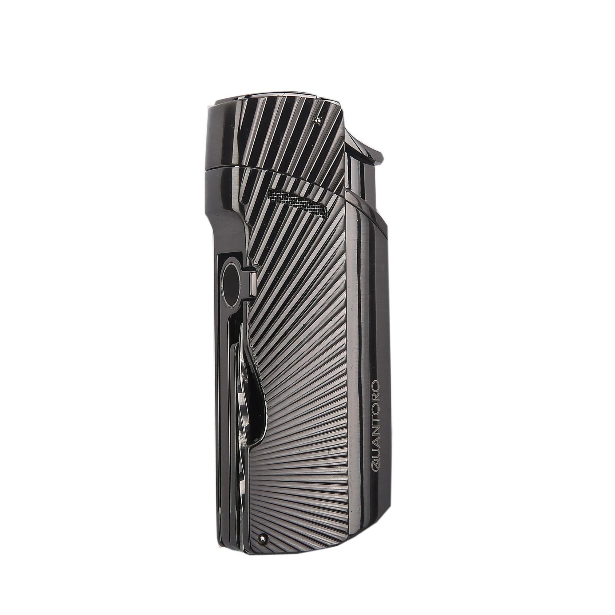 Quantoro 05-57 Puro Delicili İğneli Jet Alev Puro Çakmağı/Gunmetal