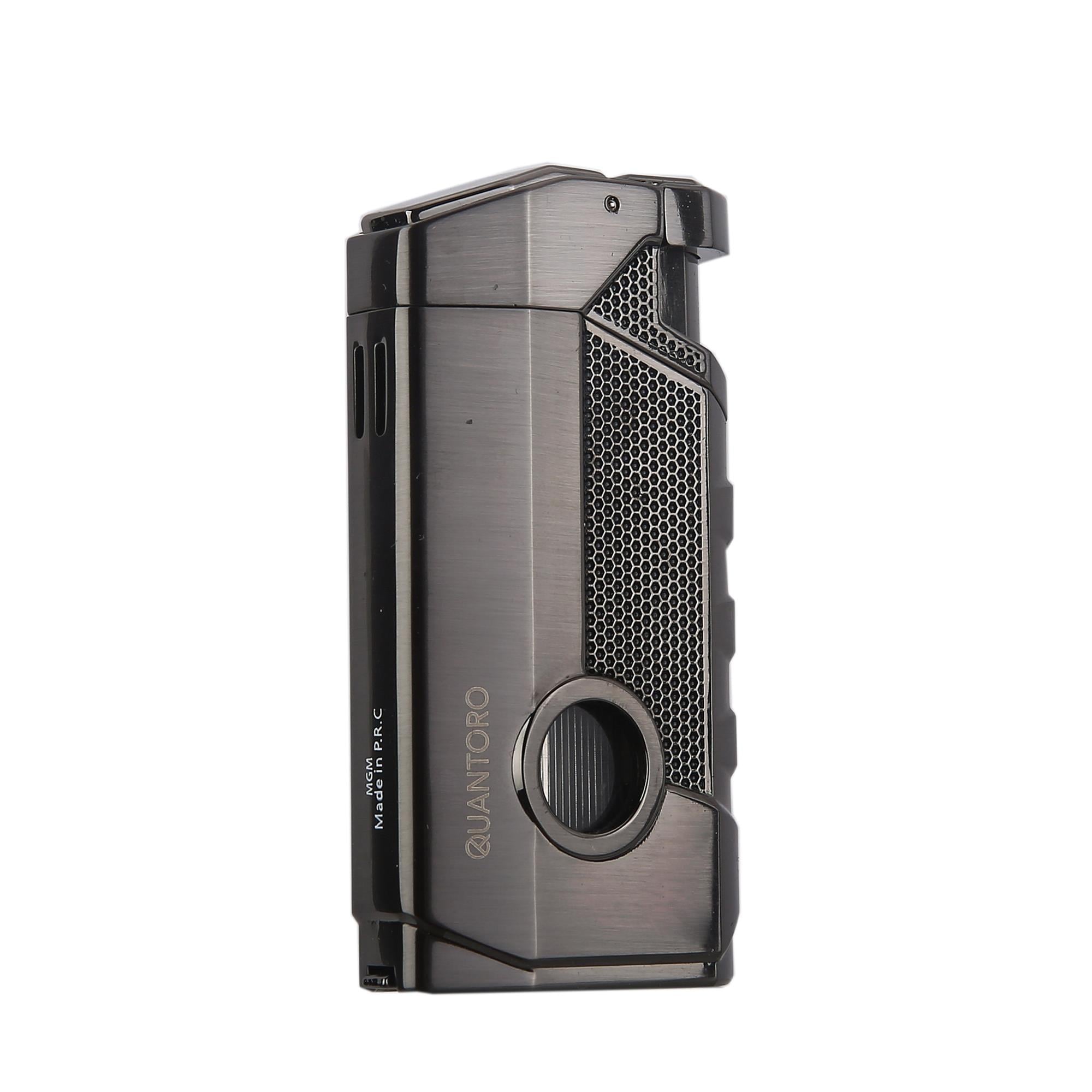 Quantoro 05-59 Puro Delicili Üçlü Jet Alev Puro Çakmağı/Gunmetal
