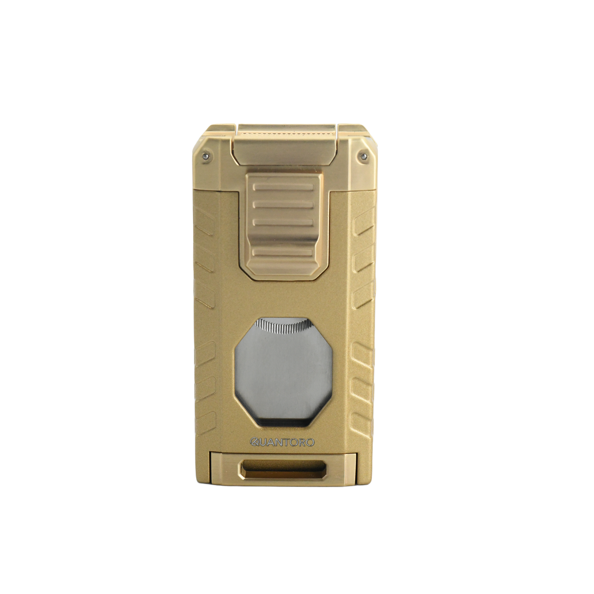 Quantoro 05-63 Puro Kesicili Delicili Üçlü Jet Alev Puro Çakmağı/Gold