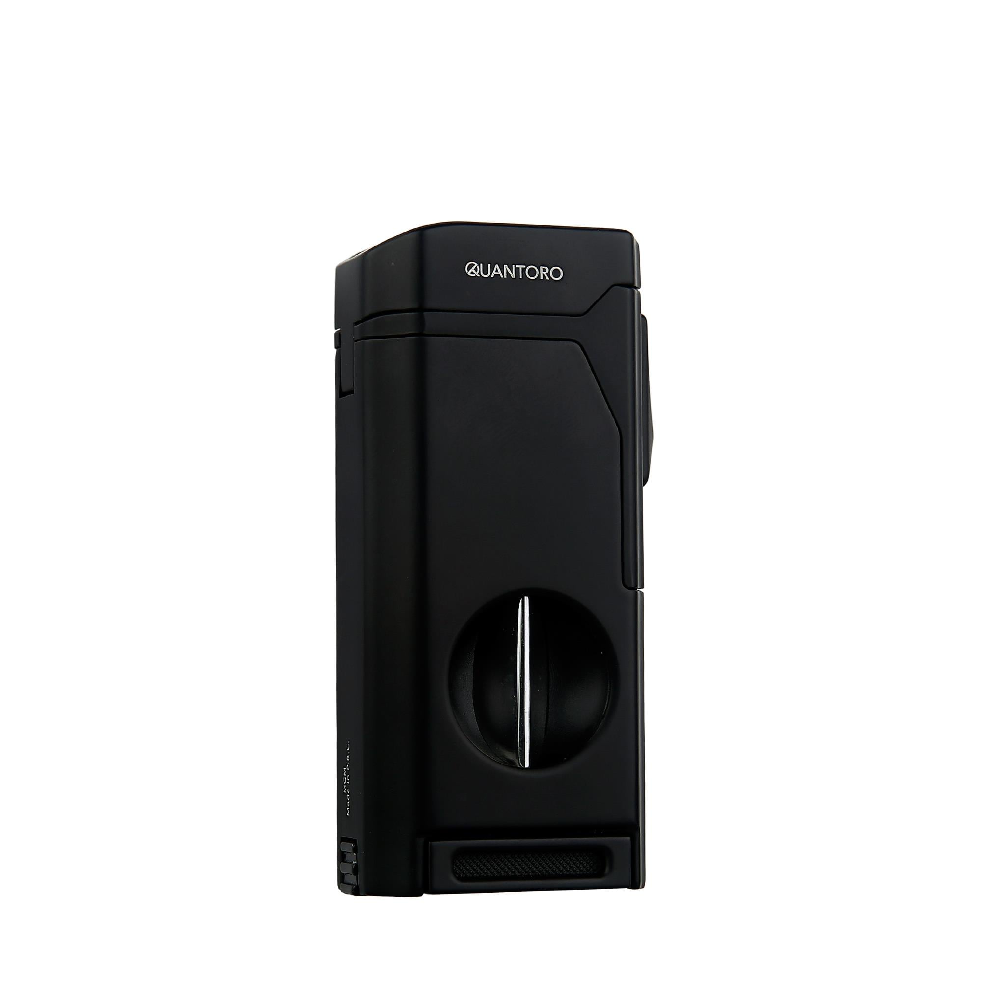 Quantoro Black Kesicili Dörtlü Jet Alev Puro Çakmağı 05-31