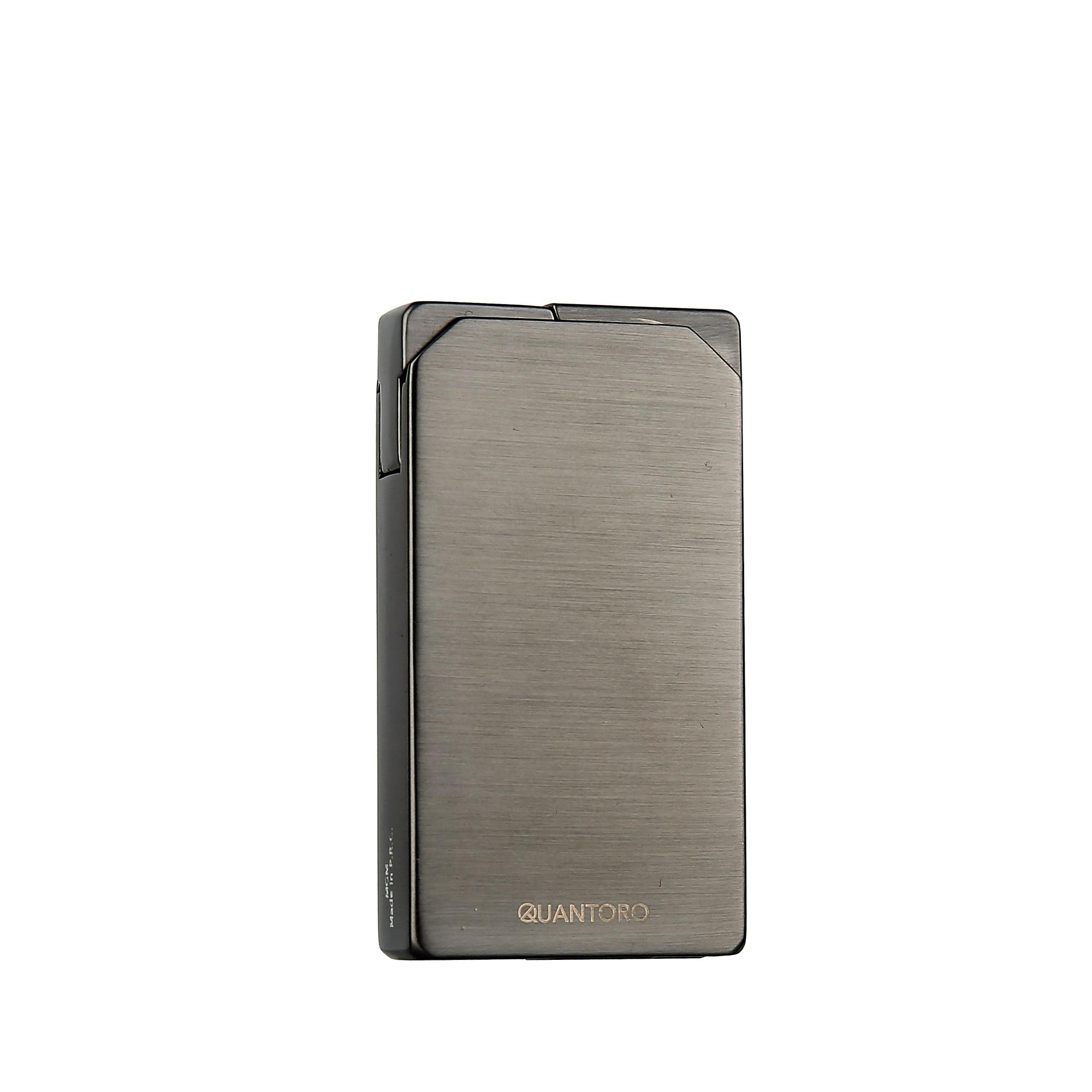 Quantoro Çift Jet Alev Puro Delicili Gunmetal Puro Çakmağı 05-38