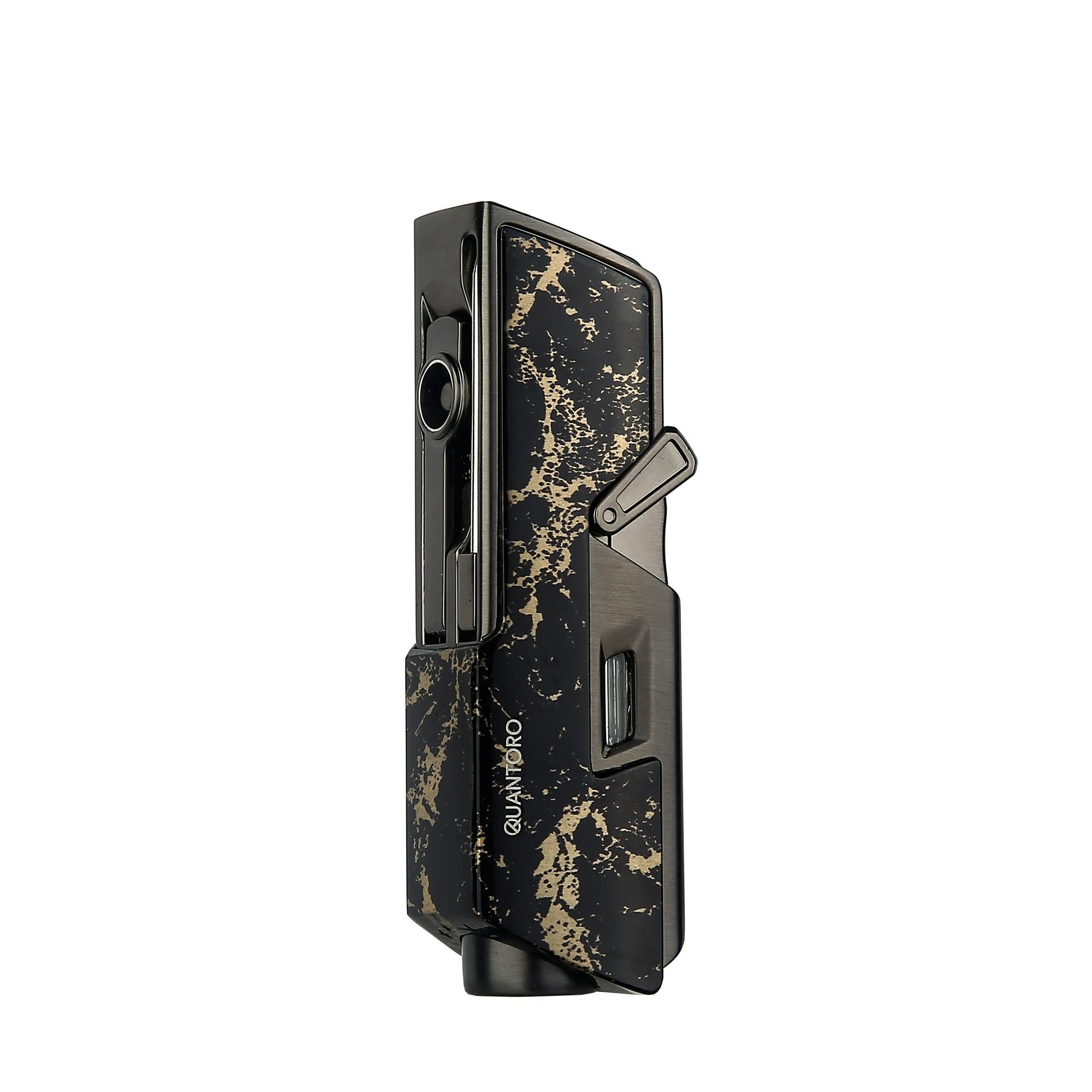 Quantoro  Delicili İğneli Jet Alev Gold Marble Çakmak 05-36