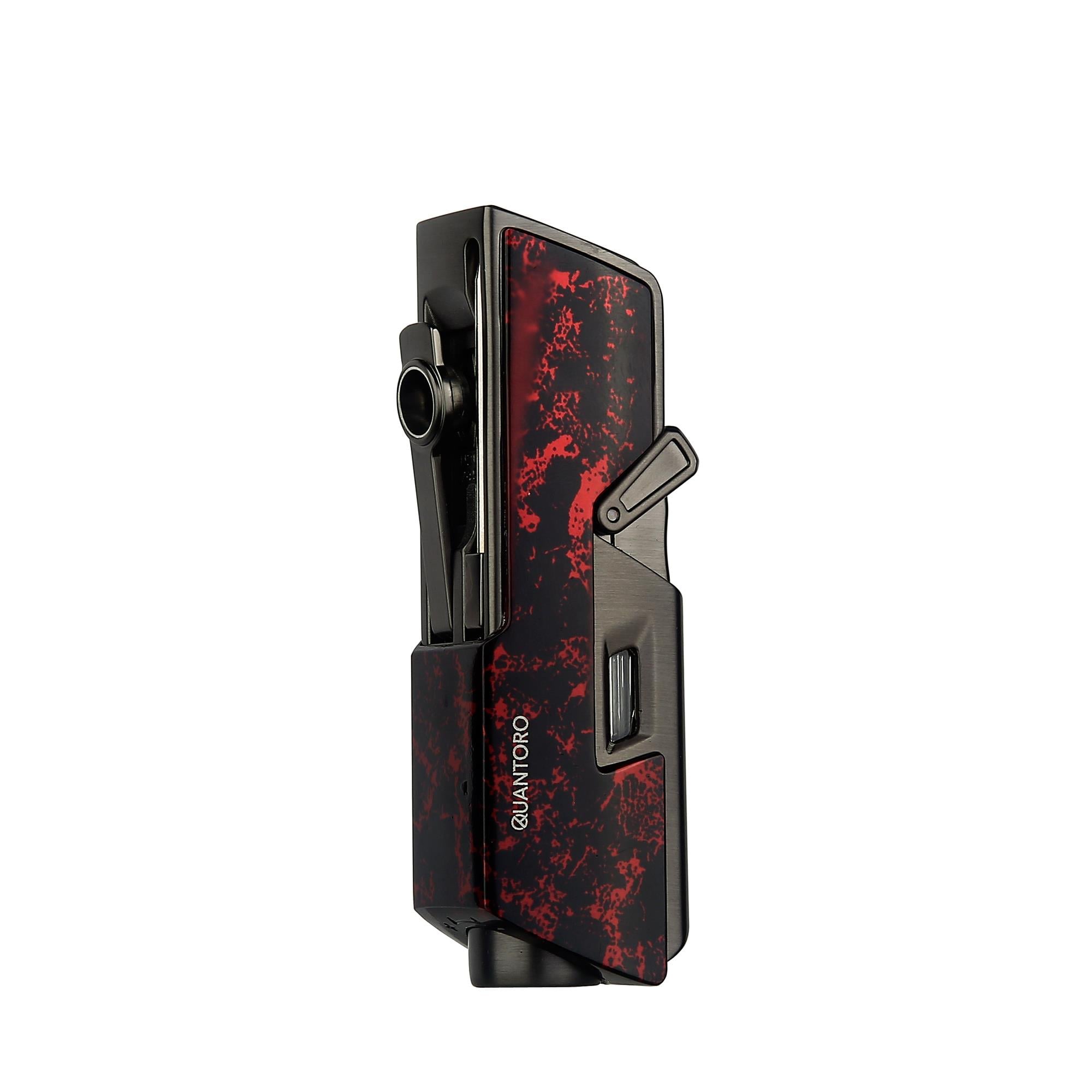 Quantoro  Delicili İğneli Jet Alev Red Marble Çakmak 05-40
