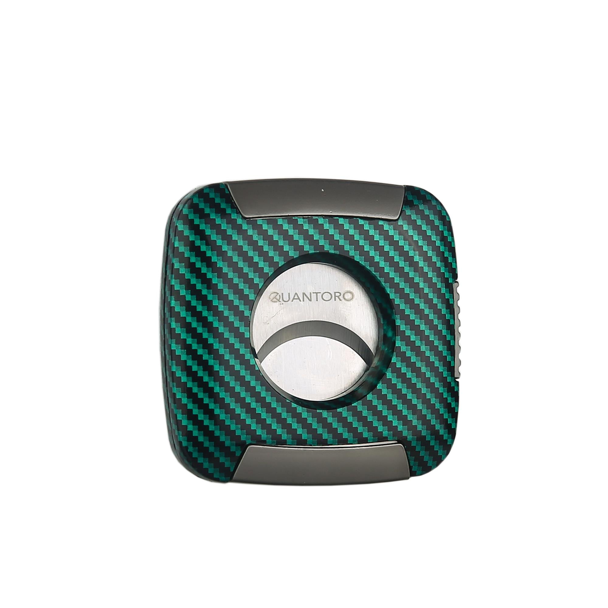Quantoro QC-11 Kare Çift Bıçaklı Düz Kesim Puro Kesici/Green Carbon