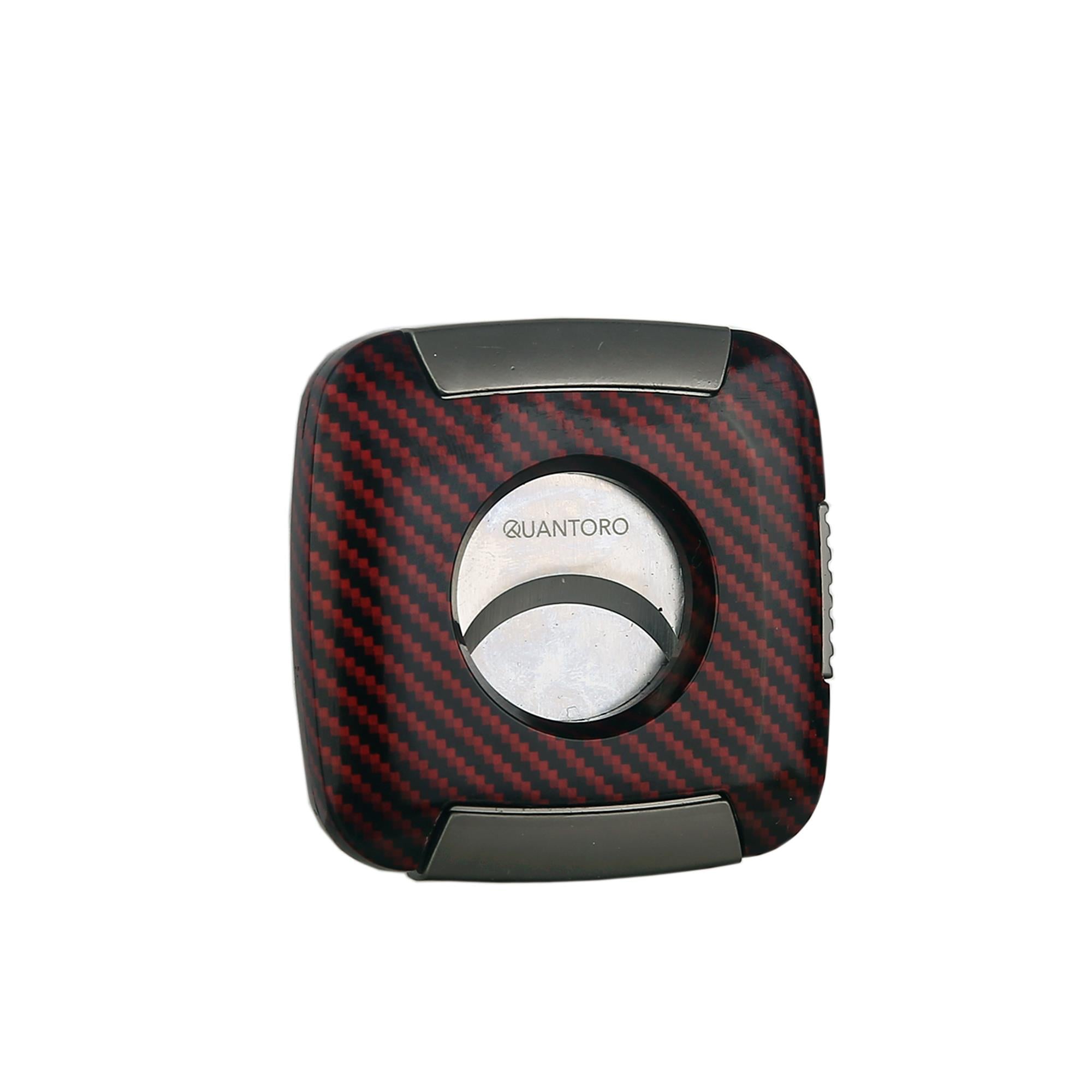 Quantoro QC-11 Kare Çift Bıçaklı Düz Kesim Puro Kesici/Red Carbon