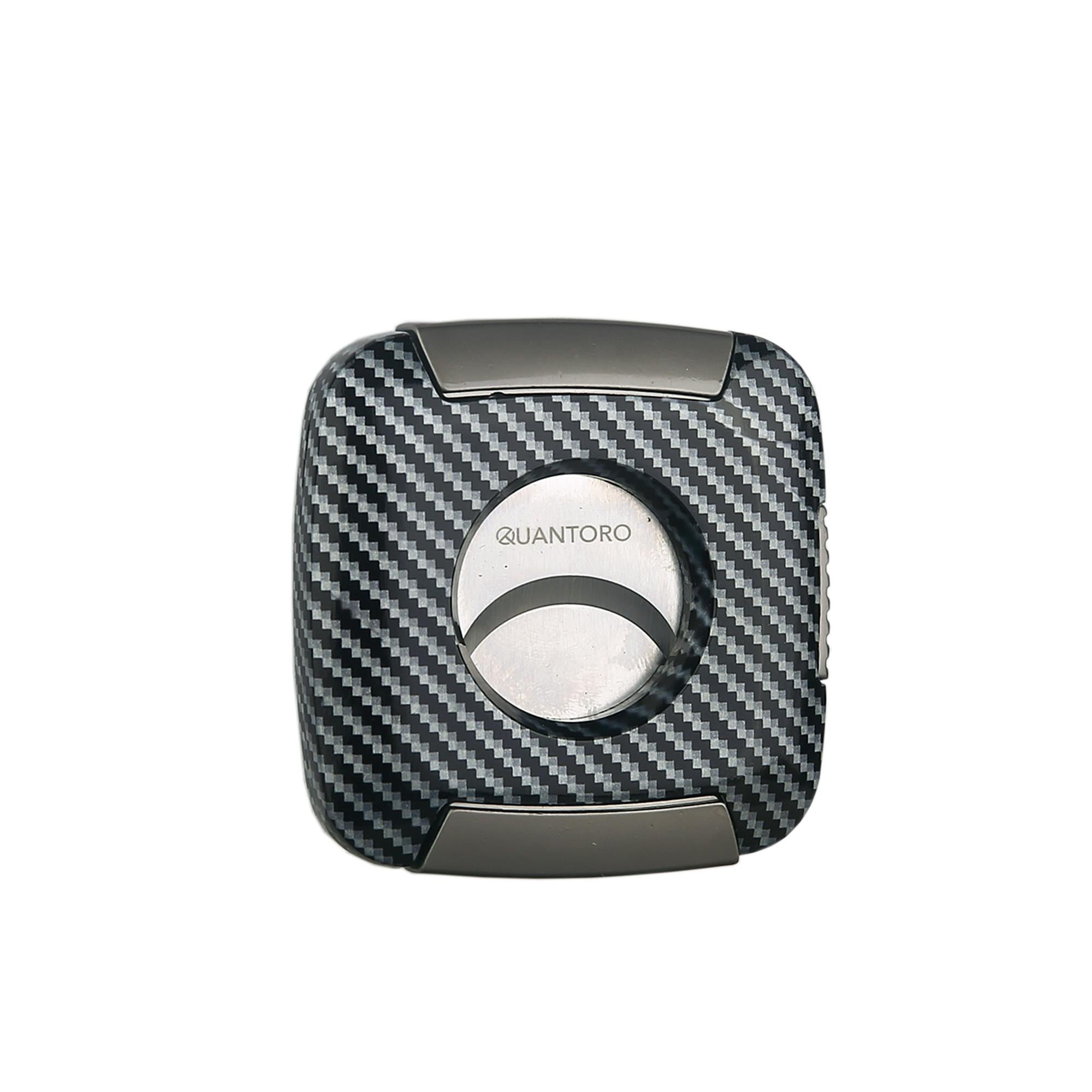 Quantoro QC-11 Kare Çift Bıçaklı Düz Kesim Puro Kesici/Black Carbon